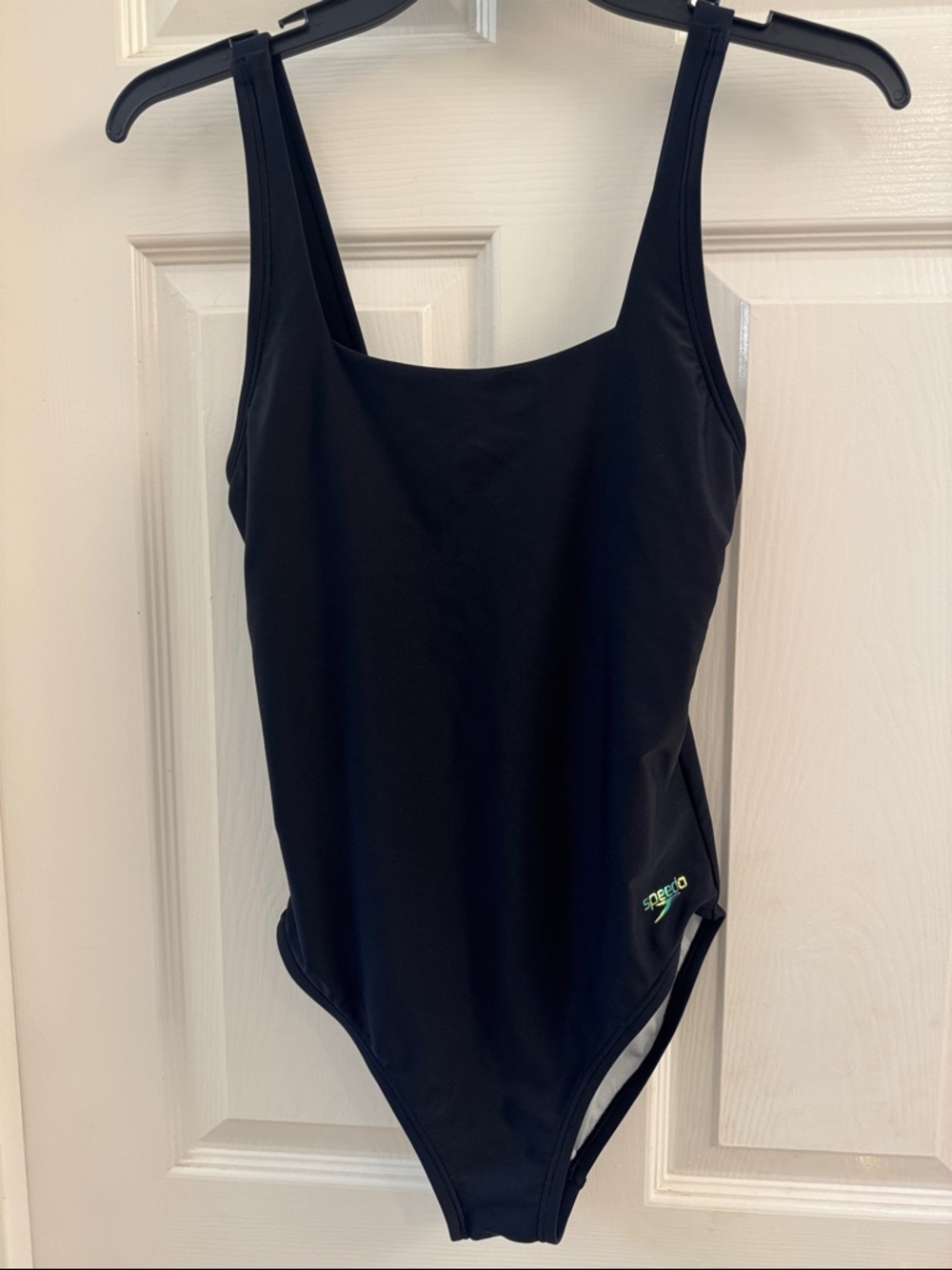 Speedo Women’s One-Piece Swimsuit in Black  with Reflective Logo